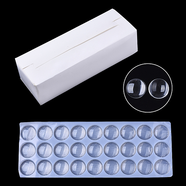 PandaHall Transparent Glass Cabochons, Half Round/Dome, Clear, 35x7.5mm, 279pcs/box Glass Half Round Clear
PandaHall Transparent Glass Cabochons, Half Round/Dome, Clear, 35x7.5mm, 279pcs/box Glass Half Round Clear