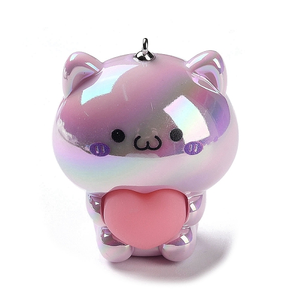 PandaHall Acrylic Pendants, Cat Shape with Silicone Heart Charms, with Iron Loops, Thistle, 44.5~45x38x35mm, Hole: 1.6mm Iron+Acrylic Cat..., Purple
PandaHall Acrylic Pendants, Cat Shape with Silicone Heart Charms, with Iron Loops, Thistle, 44.5~45x38x35mm, Hole: 1.6mm Iron+Acrylic Cat..., Purple