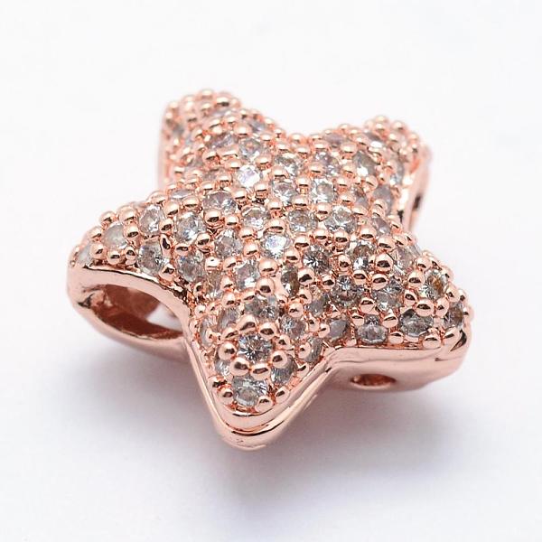 PandaHall Long-Lasting Plated Brass Micro Pave Cubic Zirconia Beads, Star, Real Rose Gold Plated, 12x12.5x8mm, Hole: 2x2.5mm Brass+Cubic...
PandaHall Long-Lasting Plated Brass Micro Pave Cubic Zirconia Beads, Star, Real Rose Gold Plated, 12x12.5x8mm, Hole: 2x2.5mm Brass+Cubic...