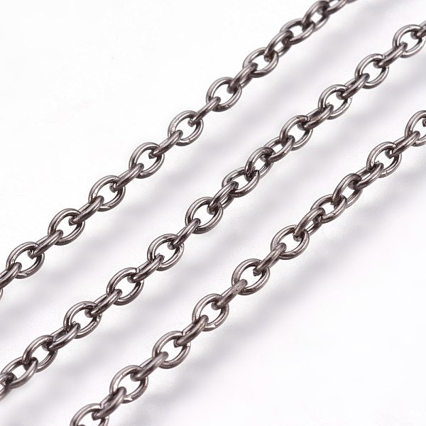 PandaHall Iron Cable Chains, for DIY Jewelry Making, with Spool, Unwelded, Oval, Gunmetal, Lead Free, 3x2x0.5mm, about 328.08 Feet...
PandaHall Iron Cable Chains, for DIY Jewelry Making, with Spool, Unwelded, Oval, Gunmetal, Lead Free, 3x2x0.5mm, about 328.08 Feet...