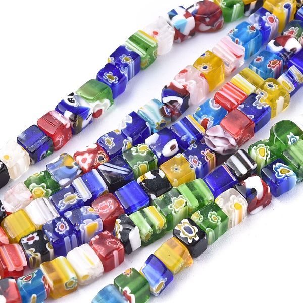 PandaHall Cube Handmade Millefiori Glass Beads, Mixed Color, 6mm, Hole: 0.5mm, about 65pcs/strand, 15.3 inch Millefiori Lampwork Cube..., Multicolor
PandaHall Cube Handmade Millefiori Glass Beads, Mixed Color, 6mm, Hole: 0.5mm, about 65pcs/strand, 15.3 inch Millefiori Lampwork Cube..., Multicolor