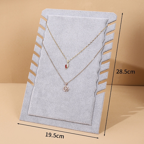 PandaHall Velvet Necklace Display Stands, Jewelry Display Organizer Rack for Necklaces, Rectangle, Light Grey, 19.5x28.5cm Velvet
PandaHall Velvet Necklace Display Stands, Jewelry Display Organizer Rack for Necklaces, Rectangle, Light Grey, 19.5x28.5cm Velvet