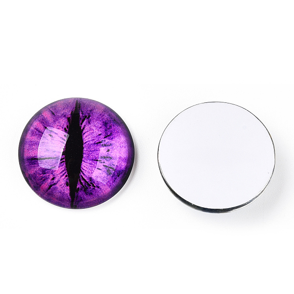 PandaHall Glass Cabochons, Half Round with Evil Eye, Vertical Pupil, Dark Orchid, 20x6.5mm Glass Half Round
PandaHall Glass Cabochons, Half Round with Evil Eye, Vertical Pupil, Dark Orchid, 20x6.5mm Glass Half Round