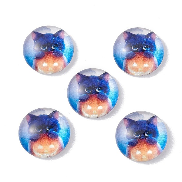 PandaHall Glass Stickers, Self Adhesive Craft Stickers, Half Round, Cat Pattern, 12x4mm Glass Cat Shape
PandaHall Glass Stickers, Self Adhesive Craft Stickers, Half Round, Cat Pattern, 12x4mm Glass Cat Shape