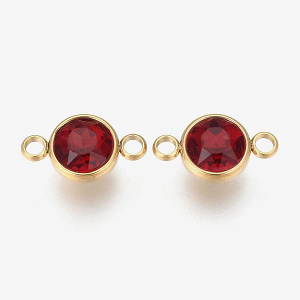 PandaHall K9 Glass Links connectors, Faceted, with 304 Stainless Steel Findings, Ion Plating (IP), Flat Round, Golden, Siam, 17.5x10x6.5mm..., Red
PandaHall K9 Glass Links connectors, Faceted, with 304 Stainless Steel Findings, Ion Plating (IP), Flat Round, Golden, Siam, 17.5x10x6.5mm..., Red
