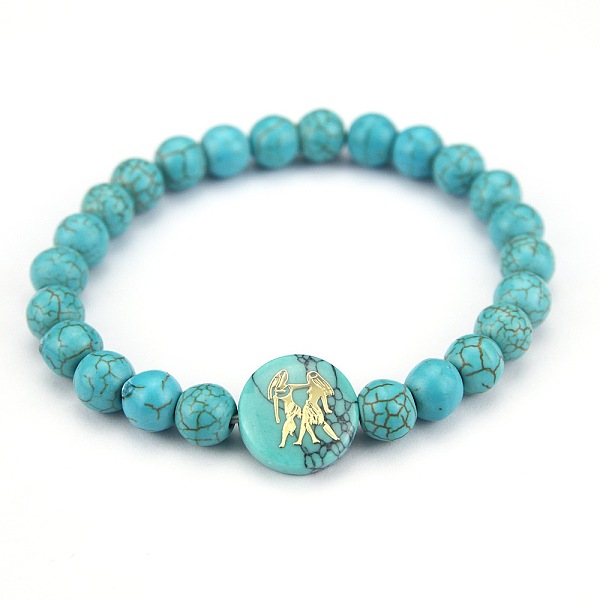 PandaHall Minimalist European Style Constellation Synthetic Turquoise Beaded Stretch Bracelets for Women, Gemini Synthetic Turquoise Gemini
PandaHall Minimalist European Style Constellation Synthetic Turquoise Beaded Stretch Bracelets for Women, Gemini Synthetic Turquoise Gemini