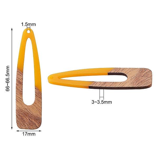 PandaHall 12Pcs 6 Colors Resin & Walnut Wood Big Pendants, Snap Hair Clip Shape, Mixed Color, 66x17x3mm, Hole: 1.5mm, 2pcs/color Resin+Wood..., Multicolor
PandaHall 12Pcs 6 Colors Resin & Walnut Wood Big Pendants, Snap Hair Clip Shape, Mixed Color, 66x17x3mm, Hole: 1.5mm, 2pcs/color Resin+Wood..., Multicolor