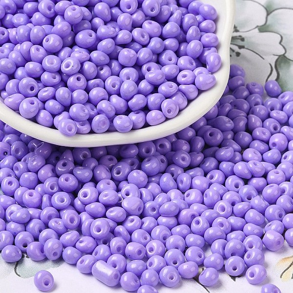 PandaHall 6/0 Opaque Baking Paint Glass Seed Beads, Teardrop, Medium Purple, 4.5~5x4x3~3.5mm, Hole: 0.9mm, about 5625Pcs/Pound Glass...
PandaHall 6/0 Opaque Baking Paint Glass Seed Beads, Teardrop, Medium Purple, 4.5~5x4x3~3.5mm, Hole: 0.9mm, about 5625Pcs/Pound Glass...