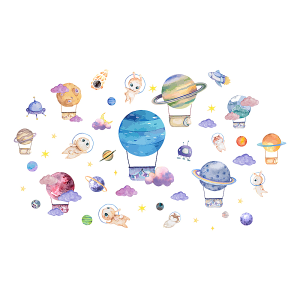 PandaHall PVC Wall Stickers, Wall Decoration, Hot Air Balloon Pattern, 390x800mm, 2 sheets/set PVC Hot Air Balloon
PandaHall PVC Wall Stickers, Wall Decoration, Hot Air Balloon Pattern, 390x800mm, 2 sheets/set PVC Hot Air Balloon