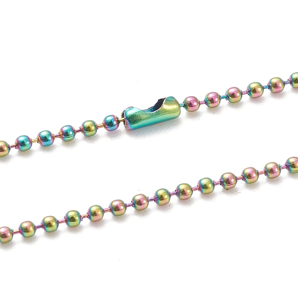 PandaHall Ion Plating(IP) 304 Stainless Steel Ball Chain Necklaces, with Ball Chain Connectors, Rainbow Color, 23.62 inch(60cm), Beads...
PandaHall Ion Plating(IP) 304 Stainless Steel Ball Chain Necklaces, with Ball Chain Connectors, Rainbow Color, 23.62 inch(60cm), Beads...