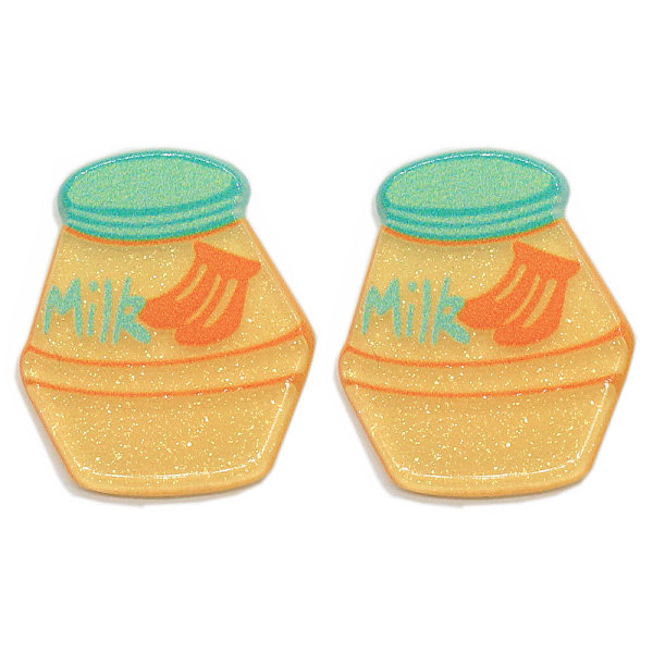 PandaHall Acrylic Cabochons, for DIY Brooch Accessories, Bottle with Word Milk & Banana, Orange, 30x25x2.5mm Acrylic Bottle Orange
PandaHall Acrylic Cabochons, for DIY Brooch Accessories, Bottle with Word Milk & Banana, Orange, 30x25x2.5mm Acrylic Bottle Orange