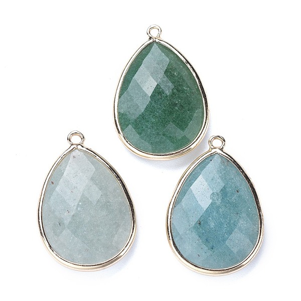 PandaHall Faceted Natural Green Aventurine Pendants, with Light Gold Plated Brass Edge and Loop, Teardrop, 28.5~29.5x19~20x7mm, Hole: 1.2mm...
PandaHall Faceted Natural Green Aventurine Pendants, with Light Gold Plated Brass Edge and Loop, Teardrop, 28.5~29.5x19~20x7mm, Hole: 1.2mm...