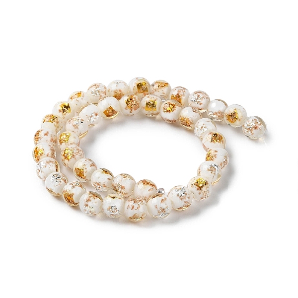 PandaHall Handmade Gold & Silver Foil Lampwork Beads, Round, WhiteSmoke, 12mm, about 33pcs/strand, 15.59 inch(39.6cm) Gold & Silver Foil..., White
PandaHall Handmade Gold & Silver Foil Lampwork Beads, Round, WhiteSmoke, 12mm, about 33pcs/strand, 15.59 inch(39.6cm) Gold & Silver Foil..., White