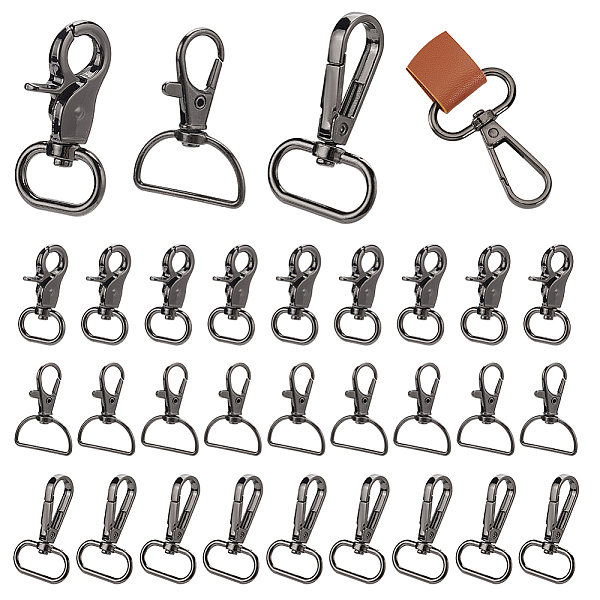 PandaHall WADORN 30Pcs 3 Styles Zinc Alloy Swivel Lobster Claw Clasps, Swivel Snap Hook, Fine Jewelry Findings, Gunmetal...
PandaHall WADORN 30Pcs 3 Styles Zinc Alloy Swivel Lobster Claw Clasps, Swivel Snap Hook, Fine Jewelry Findings, Gunmetal...