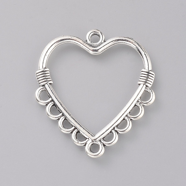 PandaHall Tibetan Style Zinc Alloy Chandelier Component Links, Heart, Antique Silver, 30x27x2mm, Hole: 1.8mm Alloy Heart
PandaHall Tibetan Style Zinc Alloy Chandelier Component Links, Heart, Antique Silver, 30x27x2mm, Hole: 1.8mm Alloy Heart