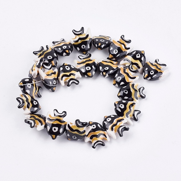 PandaHall Handmade Porcelain Beads, Fish, Black, 17~18x21~22x7~7.5mm, Hole: 2mm Porcelain Fish Black
PandaHall Handmade Porcelain Beads, Fish, Black, 17~18x21~22x7~7.5mm, Hole: 2mm Porcelain Fish Black