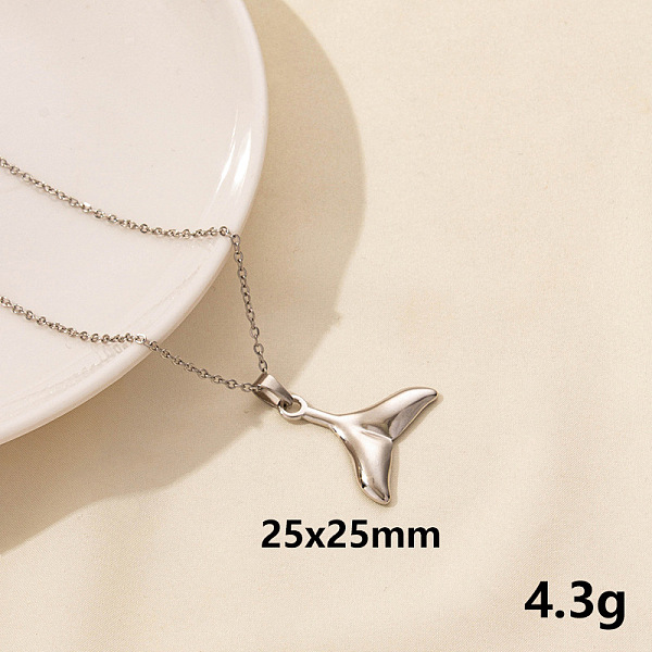 PandaHall Stainless Steel Fishtail Pendant Necklaces, Cable Chain Necklaces Stainless Steel
PandaHall Stainless Steel Fishtail Pendant Necklaces, Cable Chain Necklaces Stainless Steel