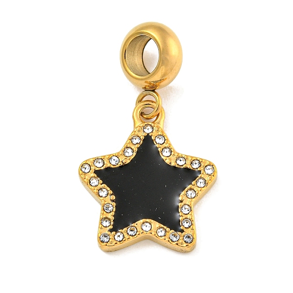 PandaHall Ion Plating(IP) 304 Stainless Steel Pave Crystal Rhinestone European Dangle Charms, Star Large Hole Pendants with Enamel, Golden..., Clear
PandaHall Ion Plating(IP) 304 Stainless Steel Pave Crystal Rhinestone European Dangle Charms, Star Large Hole Pendants with Enamel, Golden..., Clear