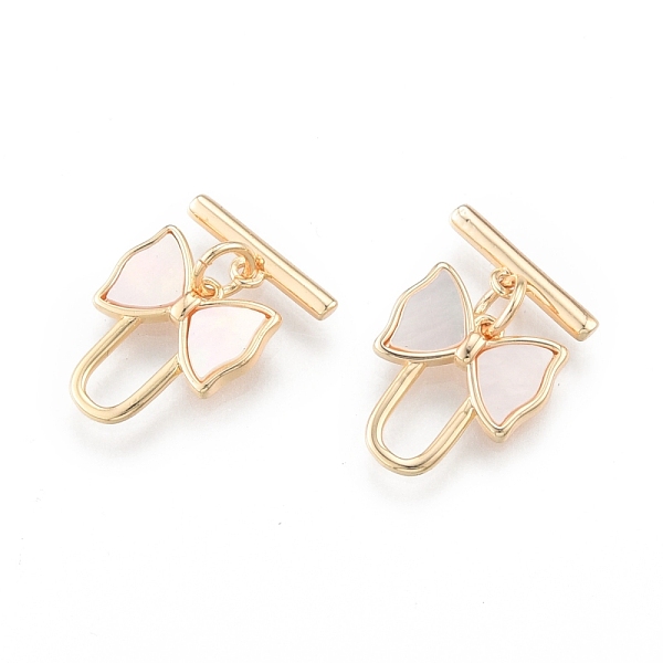 PandaHall Brass Shell Toggle Clasps, Creamy White, Cadmium Free & Nickel Free & Lead Free, Bowknot, Real 18K Gold Plated, Bowknot...
PandaHall Brass Shell Toggle Clasps, Creamy White, Cadmium Free & Nickel Free & Lead Free, Bowknot, Real 18K Gold Plated, Bowknot...