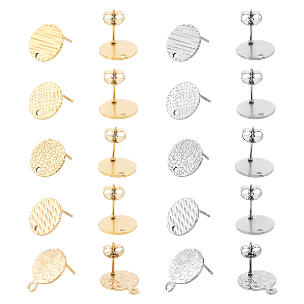 PandaHall DICOSMETIC 40Pcs 5 Styles 2 Colors Stainless Steel Textured Flat Round Ear Stud Findings with Ear Nuts Circle Studs Earrings with...
PandaHall DICOSMETIC 40Pcs 5 Styles 2 Colors Stainless Steel Textured Flat Round Ear Stud Findings with Ear Nuts Circle Studs Earrings with...