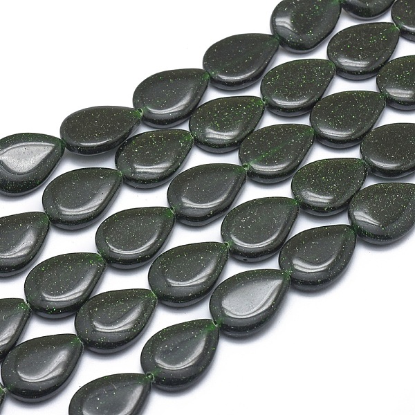 PandaHall Synthetic Green Goldstone Beads Strands, Teardrop, 18x13x4mm, Hole: 1mm, about 22pcs/strand, 15.3 inch(39cm) Green Goldstone...
PandaHall Synthetic Green Goldstone Beads Strands, Teardrop, 18x13x4mm, Hole: 1mm, about 22pcs/strand, 15.3 inch(39cm) Green Goldstone...