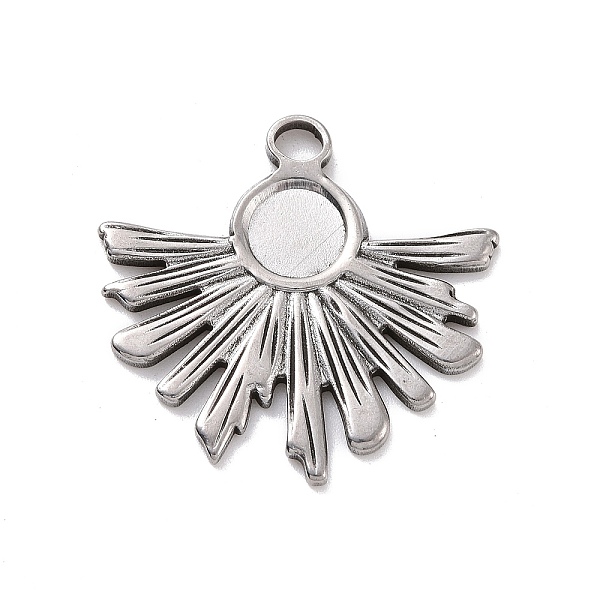 PandaHall 304 Stainless Steel Pendant Cabochon Settings, Sun, Stainless Steel Color, Tray: 7mm, 25x25.5x1.5mm, Hole: 3mm 304 Stainless Steel...
PandaHall 304 Stainless Steel Pendant Cabochon Settings, Sun, Stainless Steel Color, Tray: 7mm, 25x25.5x1.5mm, Hole: 3mm 304 Stainless Steel...