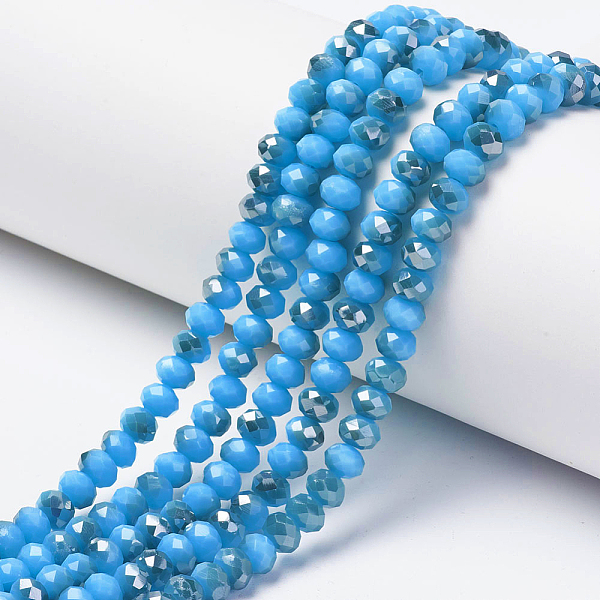 PandaHall Electroplate Opaque Glass Beads Strands, Half Gray Plated, Faceted, Rondelle, Deep Sky Blue, 8x6mm, Hole: 1mm, about...
PandaHall Electroplate Opaque Glass Beads Strands, Half Gray Plated, Faceted, Rondelle, Deep Sky Blue, 8x6mm, Hole: 1mm, about...
