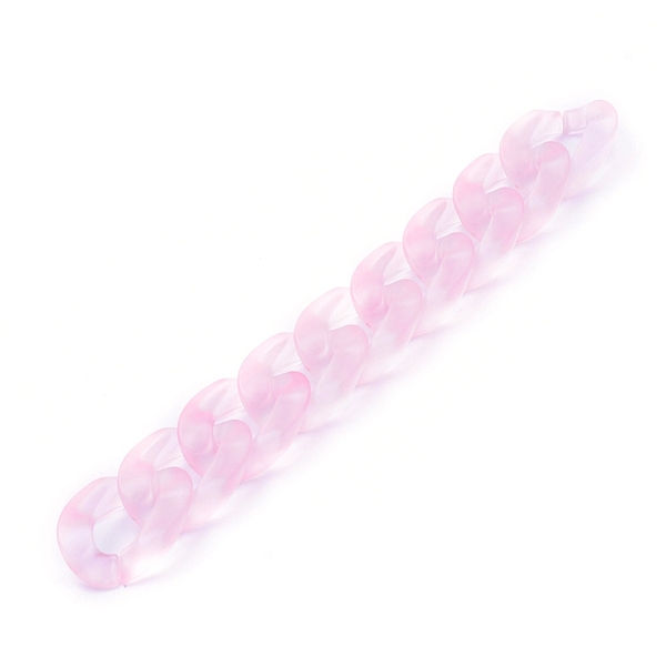 PandaHall Transparent Acrylic Handmade Curb Chain, Twisted Chain, Pink, 29.5x20.5x6mm, about 39.37 inch(1m)/strand Acrylic Pink
PandaHall Transparent Acrylic Handmade Curb Chain, Twisted Chain, Pink, 29.5x20.5x6mm, about 39.37 inch(1m)/strand Acrylic Pink