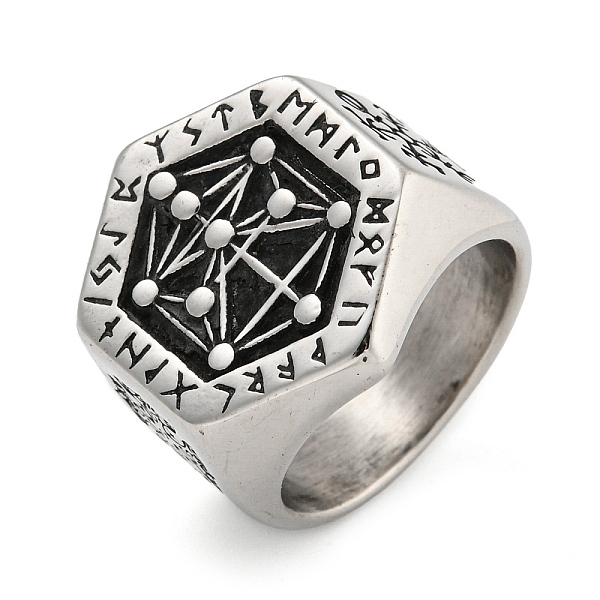 PandaHall 304 Stainless Steel Ring, Skull, Inner Diameter: 19mm 304 Stainless Steel Hexagon
PandaHall 304 Stainless Steel Ring, Skull, Inner Diameter: 19mm 304 Stainless Steel Hexagon