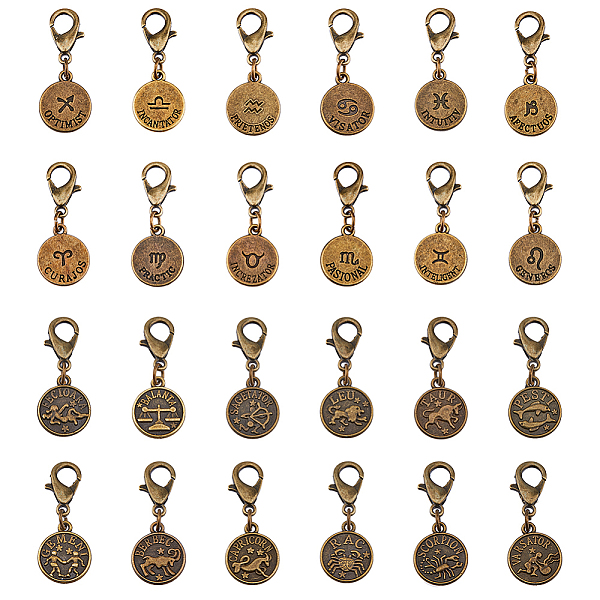 PandaHall SUPERFINDINGS 48pcs Clip On Charms 12 Constellations Zipper Pulls Tibetan Style Alloy Constellations Pendant Decorations Antique...
PandaHall SUPERFINDINGS 48pcs Clip On Charms 12 Constellations Zipper Pulls Tibetan Style Alloy Constellations Pendant Decorations Antique...
