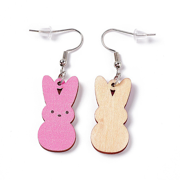 PandaHall Rabbit Wooden Dangle Earrings, Platinum Tone Iron Earring with Ear Nut for Women, Hot Pink, 52mm, Pin: 0.7mm, Pendant...
PandaHall Rabbit Wooden Dangle Earrings, Platinum Tone Iron Earring with Ear Nut for Women, Hot Pink, 52mm, Pin: 0.7mm, Pendant...