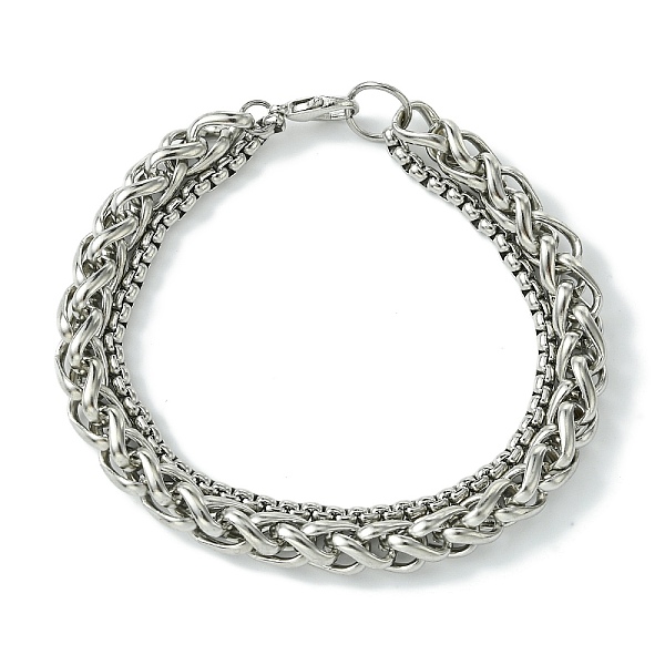 PandaHall Alloy Wheat Chain & Box Chain Bracelets for Women Men, Lead Free & Cadmium Free, Platinum, 8-5/8 inch(21.8cm) Alloy
PandaHall Alloy Wheat Chain & Box Chain Bracelets for Women Men, Lead Free & Cadmium Free, Platinum, 8-5/8 inch(21.8cm) Alloy