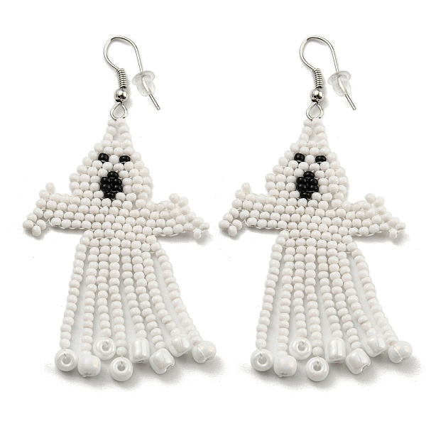 PandaHall Boho Seed Bead Halloween Ghost Tassel Earrings, Iron Dangle Earring for Women, WhiteSmoke, 70x35mm Seed Beads Ghost White
PandaHall Boho Seed Bead Halloween Ghost Tassel Earrings, Iron Dangle Earring for Women, WhiteSmoke, 70x35mm Seed Beads Ghost White