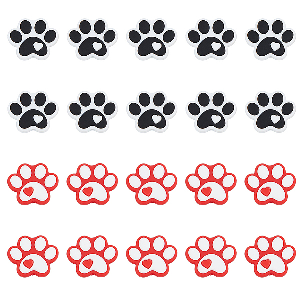 PandaHall HOBBIESAY 20Pcs 2 Colors Dog Paw Print Food Grade Eco-Friendly Silicone Beads, Chewing Beads For Teethers, DIY Nursing Necklaces..., Multicolor
PandaHall HOBBIESAY 20Pcs 2 Colors Dog Paw Print Food Grade Eco-Friendly Silicone Beads, Chewing Beads For Teethers, DIY Nursing Necklaces..., Multicolor