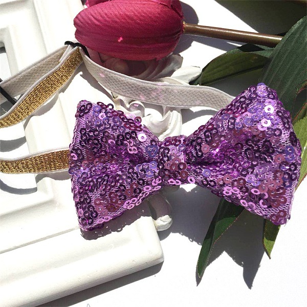 PandaHall Adjustable Cat Dog Bowknot Collars, Sequin/Paillette Beaded Pet's Bow Tie, Pet Bowknot Necktie, Medium Orchid, 190~350mm Cloth
PandaHall Adjustable Cat Dog Bowknot Collars, Sequin/Paillette Beaded Pet's Bow Tie, Pet Bowknot Necktie, Medium Orchid, 190~350mm Cloth