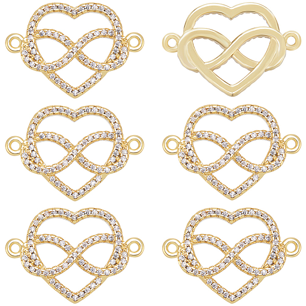 PandaHall CREATCABIN 5Pcs Brass Micro Pave Clear Cubic Zirconia Connector Charms, Heart with Infinity Links, Long-Lasting Plated, Lead Free...
PandaHall CREATCABIN 5Pcs Brass Micro Pave Clear Cubic Zirconia Connector Charms, Heart with Infinity Links, Long-Lasting Plated, Lead Free...