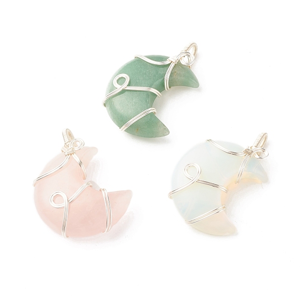 PandaHall Natural & Synthetic Stone Pendants, with Eco-Friendly Copper Wire Wrapped, Moon, Silver, 44x30.5x11.5mm, Hole: 6.5mm Mixed Stone...
PandaHall Natural & Synthetic Stone Pendants, with Eco-Friendly Copper Wire Wrapped, Moon, Silver, 44x30.5x11.5mm, Hole: 6.5mm Mixed Stone...