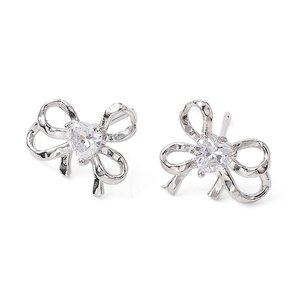 PandaHall Bowknot Brass Stud Earrings, with Clear Cubic Zirconia, Long-Lasting Plated, Lead Free & Cadmium Free, Platinum, 13.5x15.5mm Cubic...
PandaHall Bowknot Brass Stud Earrings, with Clear Cubic Zirconia, Long-Lasting Plated, Lead Free & Cadmium Free, Platinum, 13.5x15.5mm Cubic...