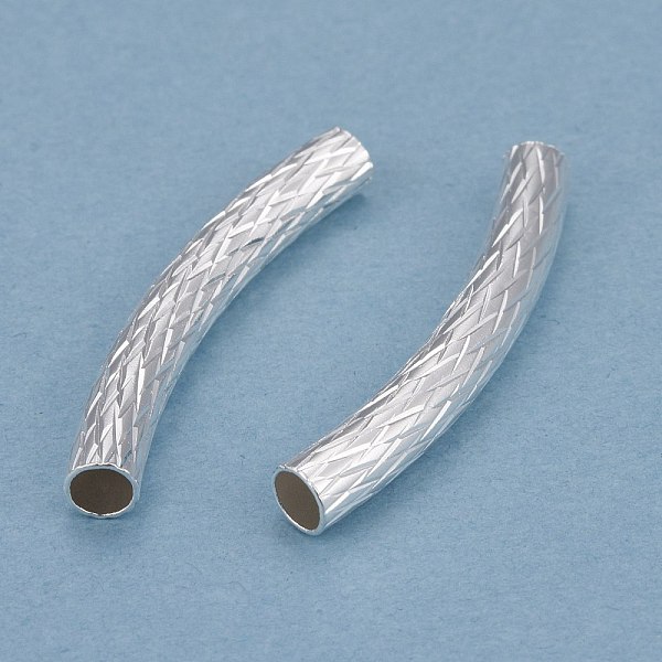 PandaHall Brass Tube Beads, Long-Lasting Plated, Curved Beads, Textured Tube, 925 Sterling Silver Plated, 30.5x4mm, Hole: 3mm Brass Tube
PandaHall Brass Tube Beads, Long-Lasting Plated, Curved Beads, Textured Tube, 925 Sterling Silver Plated, 30.5x4mm, Hole: 3mm Brass Tube