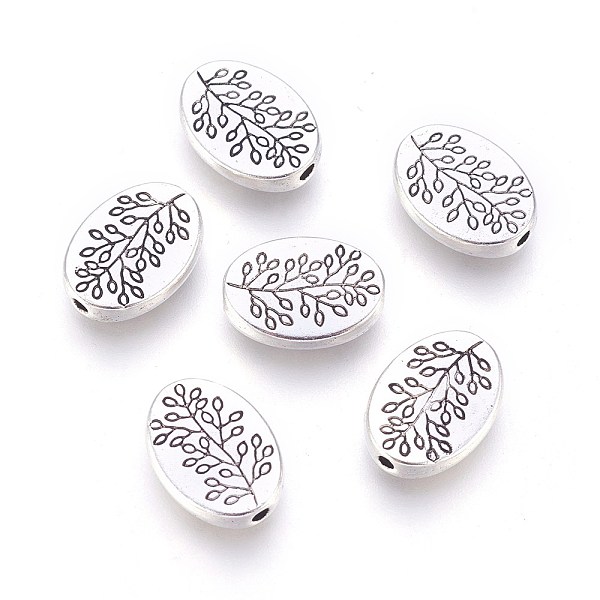 PandaHall Tibetan Style Alloy Beads, Oval with Leaf, Cadmium Free & Lead Free, Antique Silver, 14x10x3mm, Hole: 1.5mm. Alloy Flat Round
PandaHall Tibetan Style Alloy Beads, Oval with Leaf, Cadmium Free & Lead Free, Antique Silver, 14x10x3mm, Hole: 1.5mm. Alloy Flat Round