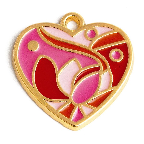 PandaHall Zinc Alloy Enamel Pendants, Golden, Heart Charm, Pink, 25x25x2mm, Hole: 3mm Alloy+Enamel Heart Pink
PandaHall Zinc Alloy Enamel Pendants, Golden, Heart Charm, Pink, 25x25x2mm, Hole: 3mm Alloy+Enamel Heart Pink
