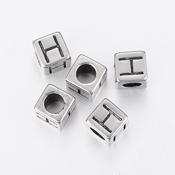 PandaHall 304 Stainless Steel Large Hole Letter European Beads, Cube with Letter.H, Antique Silver, 8x8x8mm, Hole: 5mm 304 Stainless Steel...
PandaHall 304 Stainless Steel Large Hole Letter European Beads, Cube with Letter.H, Antique Silver, 8x8x8mm, Hole: 5mm 304 Stainless Steel...