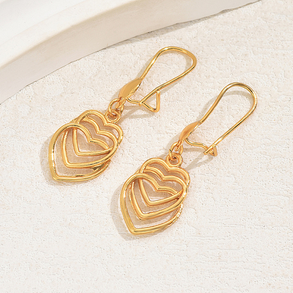 PandaHall Elegant Gold Plated Fashion Brass Heart Dangle Earrings for Women, Yellow Color, Versatile Style Brass Heart
PandaHall Elegant Gold Plated Fashion Brass Heart Dangle Earrings for Women, Yellow Color, Versatile Style Brass Heart