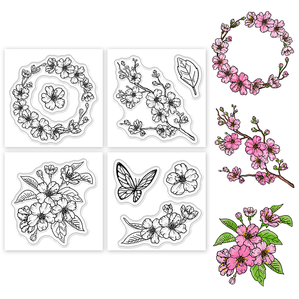 PandaHall GLOBLELAND 4Pcs Mini Cherry Blossom Clear Stamps for DIY Scrapbooking Mini Flower Butterfly Wreath Silicone Stamp Seals Stamps for...
PandaHall GLOBLELAND 4Pcs Mini Cherry Blossom Clear Stamps for DIY Scrapbooking Mini Flower Butterfly Wreath Silicone Stamp Seals Stamps for...