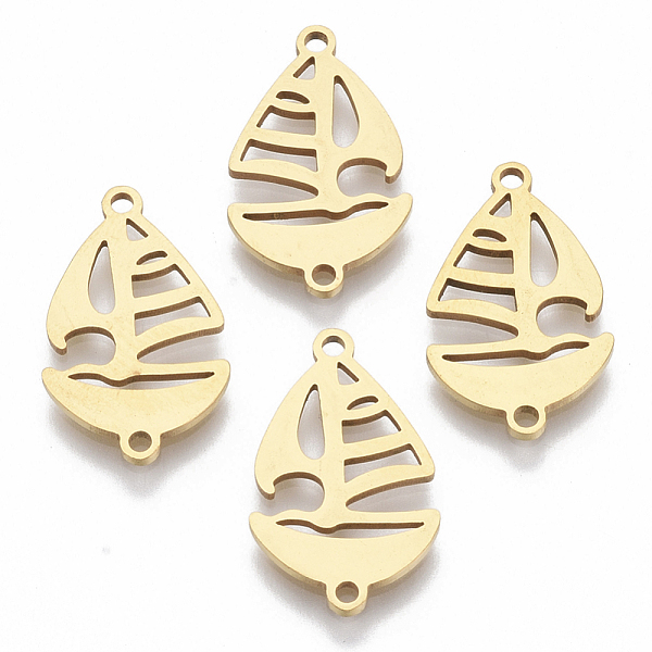 PandaHall 201 Stainless Steel Links connectors, Laser Cut, Sailboat, Golden, 19.5x12x1mm, Hole: 1.4mm 201 Stainless Steel Vehicle
PandaHall 201 Stainless Steel Links connectors, Laser Cut, Sailboat, Golden, 19.5x12x1mm, Hole: 1.4mm 201 Stainless Steel Vehicle