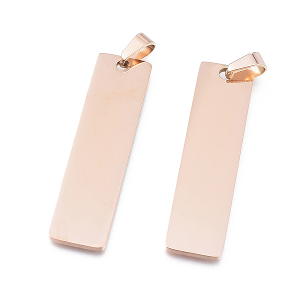 PandaHall Ion Plating(IP) 304 Stainless Steel Pendants, Stamping Blank Tag, Rectangle, Rose Gold, 48x12x1mm, Hole: 4x13mm 304 Stainless...
PandaHall Ion Plating(IP) 304 Stainless Steel Pendants, Stamping Blank Tag, Rectangle, Rose Gold, 48x12x1mm, Hole: 4x13mm 304 Stainless...