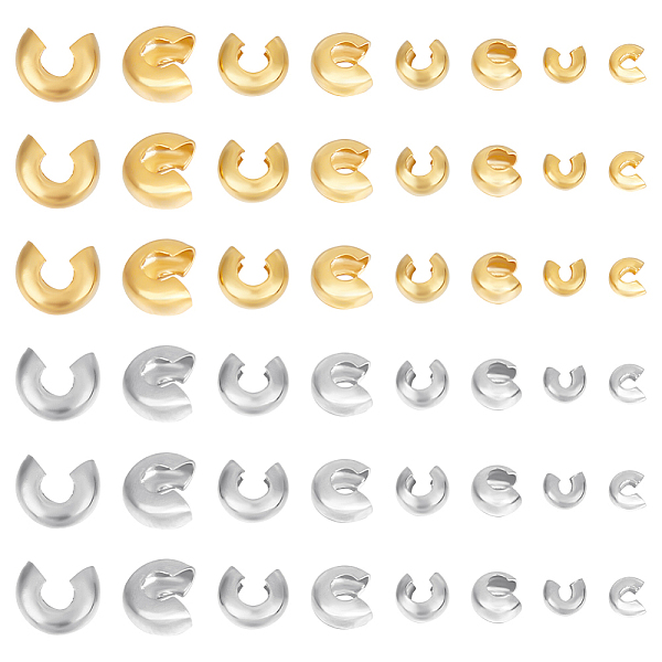 PandaHall Unicraftale 160Pcs 8 Style 304 Stainless Steel Crimp Beads Covers, Golden & Stainless Steel Color, 3~6x2~6x1.5~5.8mm, Hole: 1~2mm...
PandaHall Unicraftale 160Pcs 8 Style 304 Stainless Steel Crimp Beads Covers, Golden & Stainless Steel Color, 3~6x2~6x1.5~5.8mm, Hole: 1~2mm...