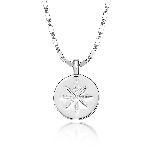 PandaHall Vintage S925 Silver Eight-pointed Star Coin Pendant Necklace, Retro Style for Women Men, Platinum Sterling Silver Flat Round
PandaHall Vintage S925 Silver Eight-pointed Star Coin Pendant Necklace, Retro Style for Women Men, Platinum Sterling Silver Flat Round