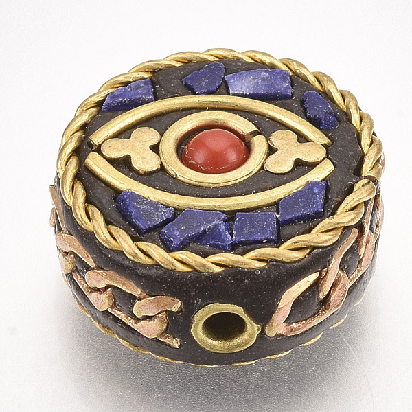 PandaHall Handmade Indonesia Beads, with Brass Findings, Flat Round with Eye, Golden, Slate Blue, 19.5x19x7mm, Hole: 2mm Polymer Clay Flat...
PandaHall Handmade Indonesia Beads, with Brass Findings, Flat Round with Eye, Golden, Slate Blue, 19.5x19x7mm, Hole: 2mm Polymer Clay Flat...