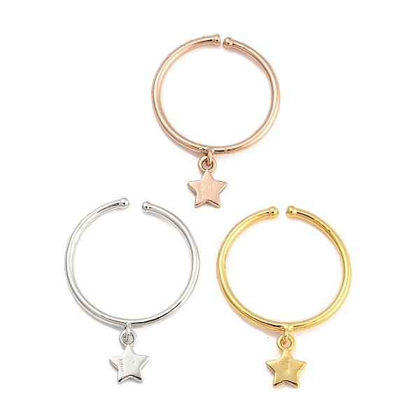 PandaHall Rack Plating Brass Cuff Rings, Long-Lasting Plated, Star Charm Finger Ring, Stackable Thin Ring for Women, Mixed Color, US Size 6...
PandaHall Rack Plating Brass Cuff Rings, Long-Lasting Plated, Star Charm Finger Ring, Stackable Thin Ring for Women, Mixed Color, US Size 6...